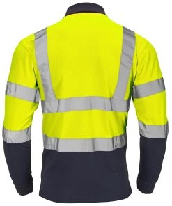 All Supertouch Hi Vis 2 Tone Long Sleeve Polo