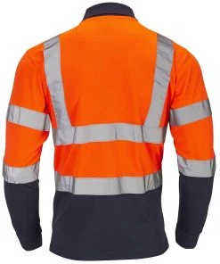 All Supertouch Hi Vis 2 Tone Long Sleeve Polo