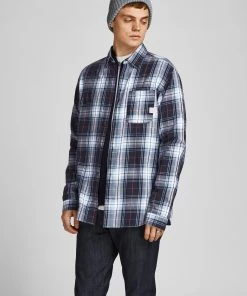 Jack & Jones JCOOWEN Long Sleeve Shirt -NAVY BLAZER