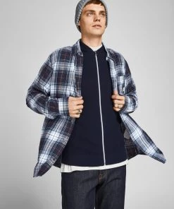Jack & Jones JCOOWEN Long Sleeve Shirt -NAVY BLAZER