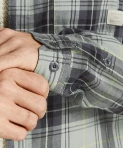 Mens Polos, Tees & Shirts Jack & Jones JCOOWEN Long Sleeve Shirt -SLATE