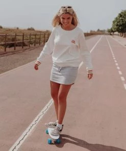 Saltrock Ladies Retro Wave Sweatshirt -WHITE