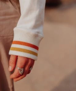 Saltrock Ladies Retro Wave Sweatshirt -WHITE