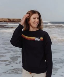Saltrock Ladies Rainbow Sweatshirt -DARK BLUE Ladies Hoodies & Sweatshirts