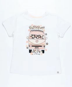 Saltrock Girls Happiness Tee -WHITE Kids Polos, Tees, & Shirts