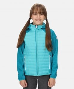 Kids Jackets & Bodywarmers Regatta Kids Kielder V Hybrid Jacket -TURQUOISE