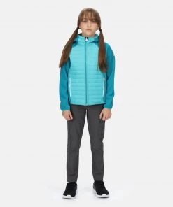 Kids Jackets & Bodywarmers Regatta Kids Kielder V Hybrid Jacket -TURQUOISE