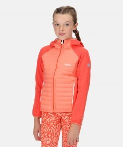 Kids Jackets & Bodywarmers Regatta Kids Kielder V Hybrid Jacket -CORAL
