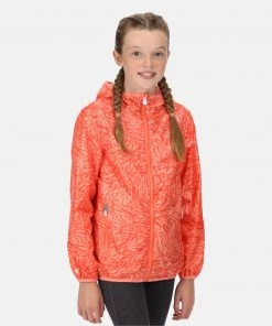 Kids Jackets & Bodywarmers Regatta Kids Printed Lever Jacket -NEON PEACH