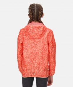 Kids Jackets & Bodywarmers Regatta Kids Printed Lever Jacket -NEON PEACH