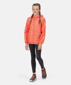 Kids Jackets & Bodywarmers Regatta Kids Printed Lever Jacket -NEON PEACH