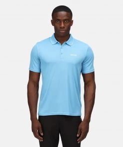 Mens Polos, Tees & Shirts Regatta Mens Maverick V Polo -SKY BLUE