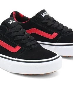Kids Footwear VANS Kids Ward Vanguard Shoe -BLACK/RED