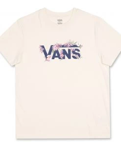 Ladies Polos, Tees & Shirts VANS Ladies Drop V Floral Tee -ANTIQUE WHITE