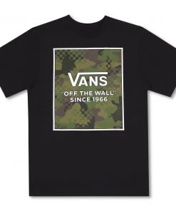 VANS Kids Camo Box Tee -BLACK Kids Polos, Tees, & Shirts