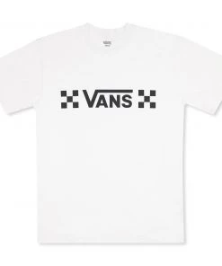 Mens Polos, Tees & Shirts VANS Mens Drop V Checkered Tee -WHITE