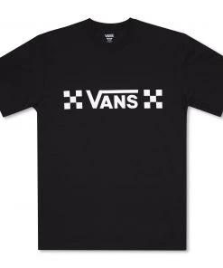 Mens Polos, Tees & Shirts VANS Mens Drop V Checkered Tee -BLACK