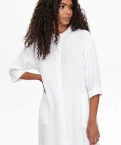 Jacqueline De Yong THEIS 3/4 Oversized Shirt -CLOUD DANCER Ladies Polos, Tees & Shirts