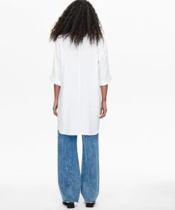 Jacqueline De Yong THEIS 3/4 Oversized Shirt -CLOUD DANCER Ladies Polos, Tees & Shirts