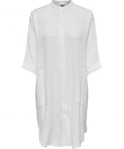 Jacqueline De Yong THEIS 3/4 Oversized Shirt -CLOUD DANCER Ladies Polos, Tees & Shirts
