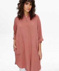 Ladies Polos, Tees & Shirts Jacqueline De Yong THEIS 3/4 Oversized Shirt -ROSE