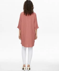 Ladies Polos, Tees & Shirts Jacqueline De Yong THEIS 3/4 Oversized Shirt -ROSE