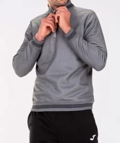 JOMA Mens Campus III Half Zip -GREY MELANGE Mens Hoodies & Sweatshirts