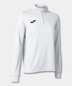 JOMA Ladies Winner II Half Zip -WHITE Ladies Hoodies & Sweatshirts