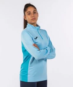 Ladies Hoodies & Sweatshirts JOMA Ladies Winner II Half Zip -SKY BLUE
