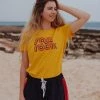 Saltrock Ladies Retro Wave Tee -YELLOW