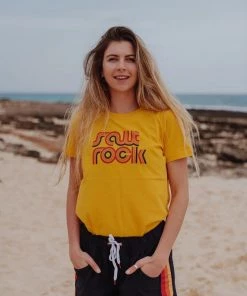 Saltrock Ladies Retro Wave Tee -YELLOW