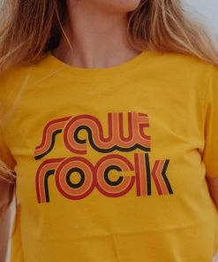 Saltrock Ladies Retro Wave Tee -YELLOW