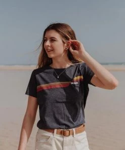 Ladies Polos, Tees & Shirts Saltrock Ladies Retro Rainbow Tee -DARK BLUE