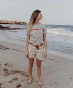 Saltrock Ladies Retro Rainbow Tee -GREY