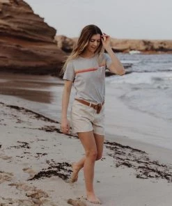 Saltrock Ladies Retro Rainbow Tee -GREY