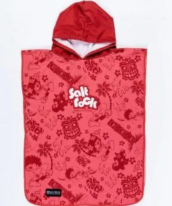 Beach Towels, Changing Robes & Ponchos Saltrock Tiki Tok Changing Towel -RED