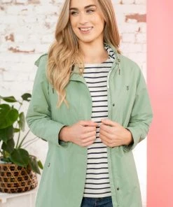 Lighthouse Beachcomber Long Jacket -PISTACHIO Ladies Jackets & Bodywarmers