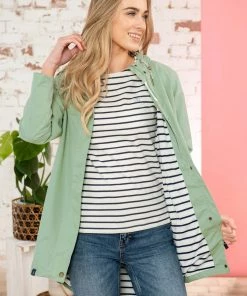 Lighthouse Beachcomber Long Jacket -PISTACHIO Ladies Jackets & Bodywarmers