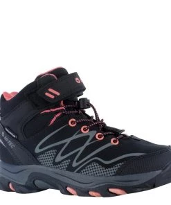 Hi Tec Kids Blackout Mid Hiking Boot -BLACK/PINK