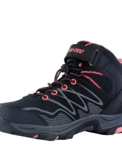 Hi Tec Kids Blackout Mid Hiking Boot -BLACK/PINK