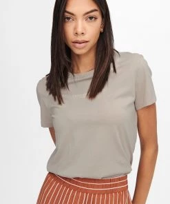 Jacqueline De Yong MICHIGAN Tee -GREY Ladies Polos, Tees & Shirts