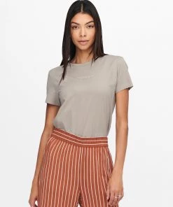 Jacqueline De Yong MICHIGAN Tee -GREY Ladies Polos, Tees & Shirts