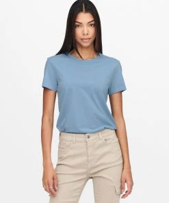 Jacqueline De Yong MICHIGAN Tee -POWDER BLUE Ladies Polos, Tees & Shirts