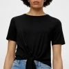 Pieces NEORA Tee Shirt -BLACK Ladies Polos, Tees & Shirts