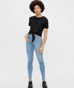 Pieces NEORA Tee Shirt -BLACK Ladies Polos, Tees & Shirts