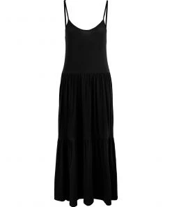 Ladies Dresses & Skirts Pieces NEORA Midi Dress -BLACK