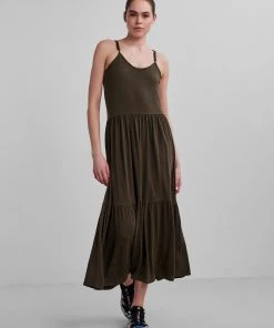 Pieces NEORA Midi Dress -GRAPE LEAF