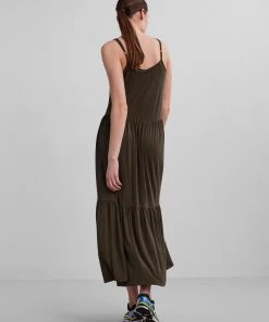 Pieces NEORA Midi Dress -GRAPE LEAF