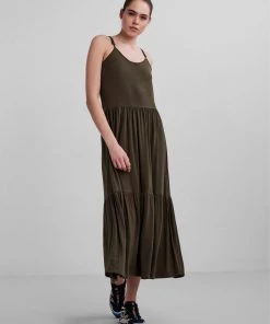 Pieces NEORA Midi Dress -GRAPE LEAF