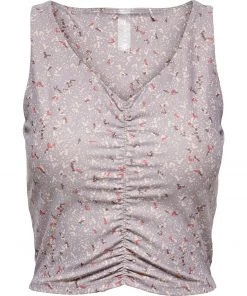 Only Play OnlyPlay MILMA Crop Top Bra -GULL GREY Ladies Sportswear & Fitness